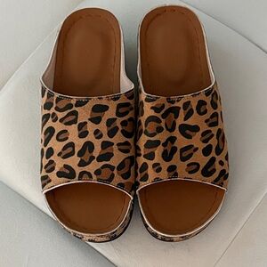 Leopard Print Women's Slide Sandals